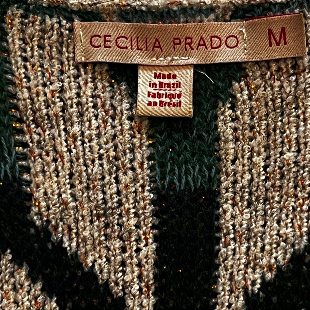 Anthropologie Cecilia Prado Open Front Long Sweater Vest Cardigan M Boho knit - Picture 14 of 16